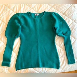 Amalli Talli emerald green sweater with puff sleeves